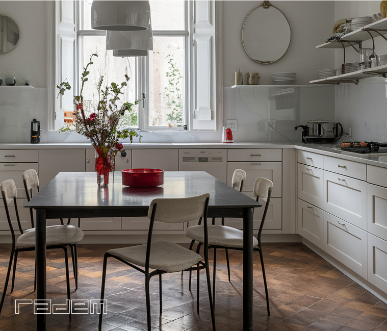 cocina moderna con herrajes Radem